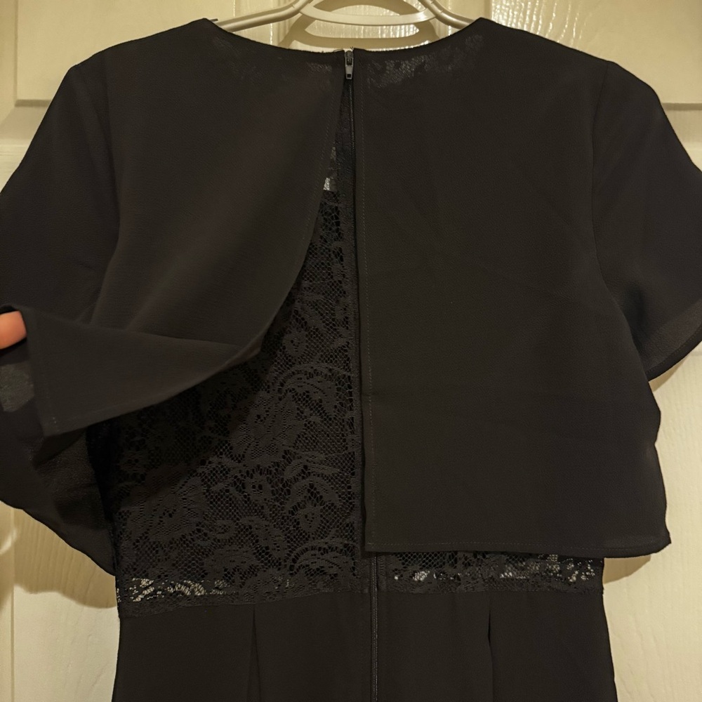 Soprano Classic Black Mini Dress with a Lace Back